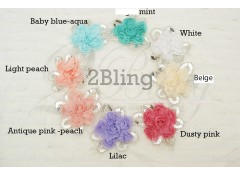 Sequin Flower, BLING BLOSSOM, Flower Trim, Pack of 2